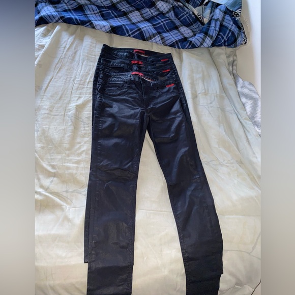 Slim Womens Skinny Fit - Coated Navy 3pairs 26,27,27 - Picture 2 of 5